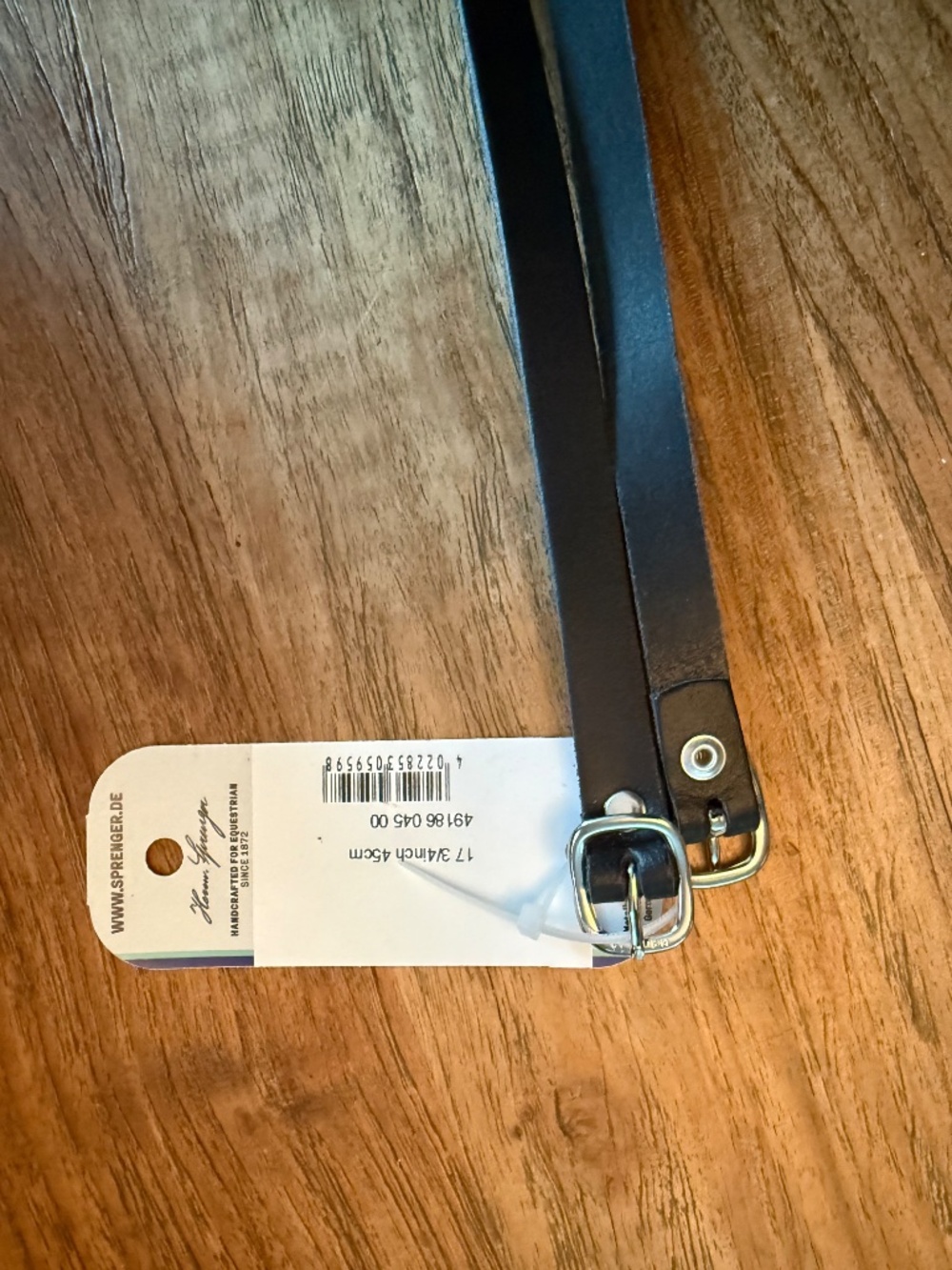 NWT Sprenger Black Leather Spur Straps - 17.75"/45CM - Picture 2 of 3